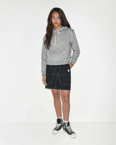 Star Patch Cargo Pencil Skirt Converse Black