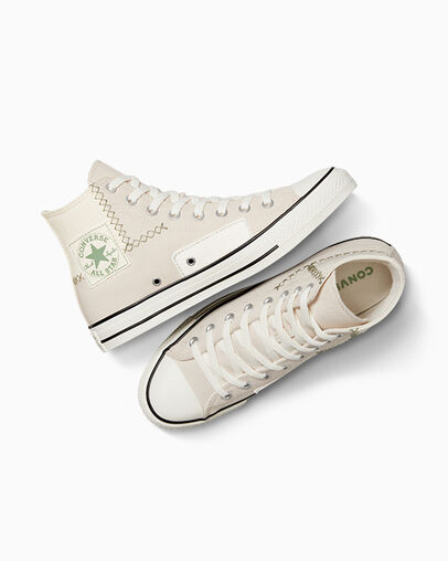 Chuck Taylor All Star Patchwork Light Dune/Egret, Angled View