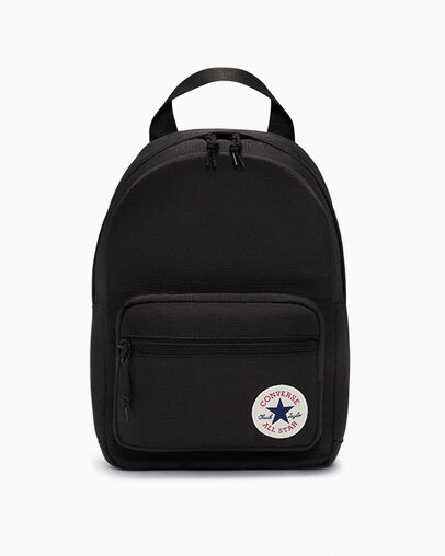 GO LO Miniature Backpack Converse Black, Front View