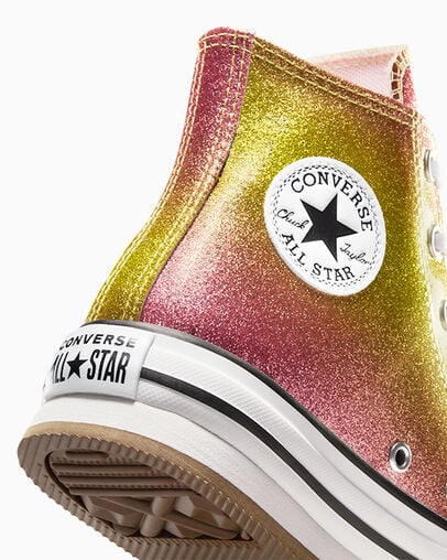Chuck Taylor All Star EVA Lift Platform Citrus Glitz Like Butter Yellow/Donut Glaze/White, Detail Angle View