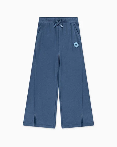 Vented Wide-Leg Pants Slacker Blue, Detail View