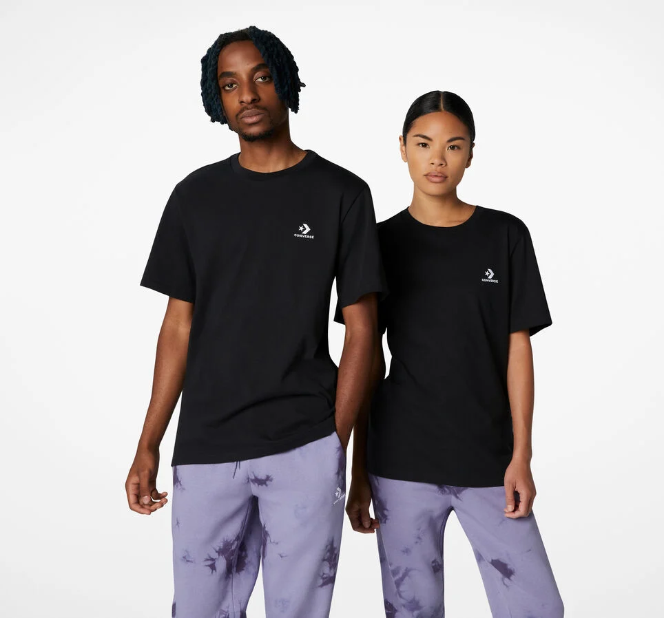 Converse Go-To Embroidered Star Chevron Standard-Fit T-Shirt Black