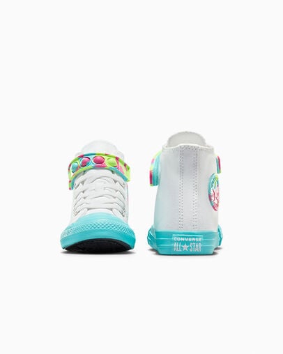 Chuck Taylor All Star Bubble Strap Easy On Hyper Brights White/Triple Cyan/Slime Light, Heel View