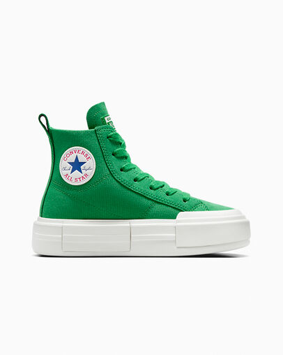 Converse Cruise Canvas & Suede Green/Green/Vintage White, Outer Side View