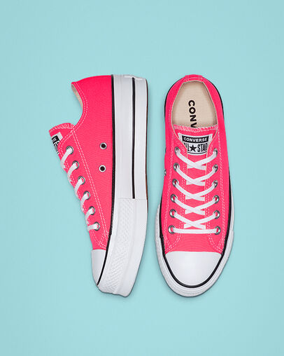 Chuck Taylor All Star Clean Platform Low Top Racer Pink/White/Black