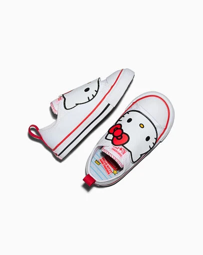 Converse x Hello Kitty And Friends Chuck Taylor All Star One Strap White/White/Red, Angled View