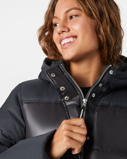 Down Long Jacket Black