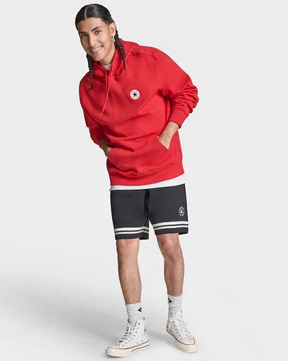 Chuck Taylor All Star Patch Hoodie Red, Front View