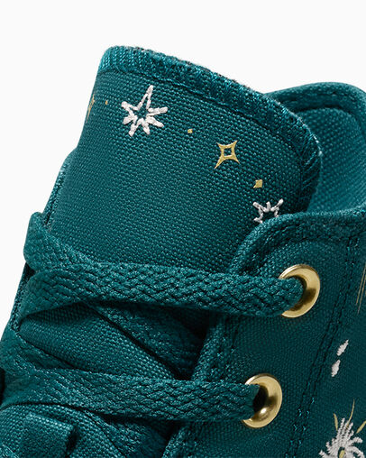 Chuck Taylor All Star Cosmic Embroidery Jaded Teal/Egret, Detail Angle View