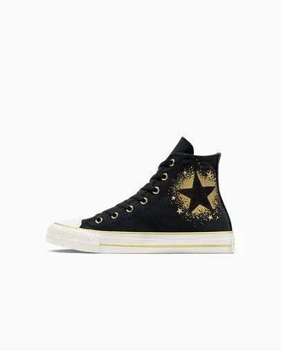 Chuck Taylor All Star Gold Metallic Black/Gold/White, Inner Side View
