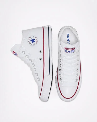 Chuck Taylor All Star Madison Canvas White/White/White, Top and Side View