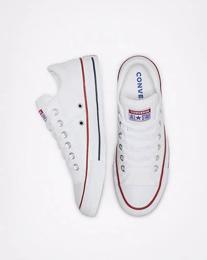 Chuck Taylor All Star Madison Canvas White/White/White, Top and Side View