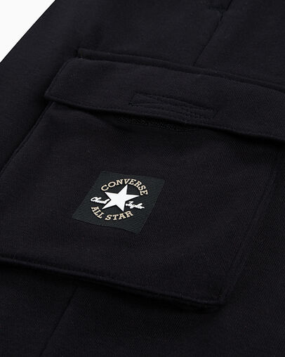 Chuck Taylor Patch French Terry Cargo Pants Black, Detail View