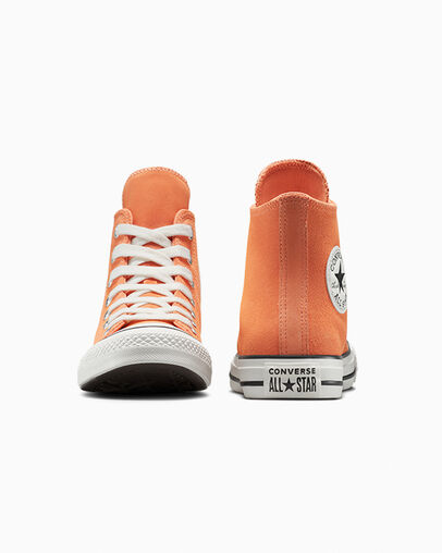 Chuck Taylor All Star Suede Pennant Orange/Egret/Black, Heel View
