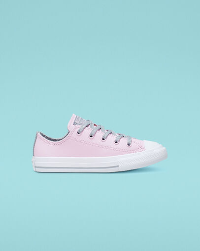 Leather and Sparkle Chuck Taylor All Star Pink Foam/Wolf Grey/White