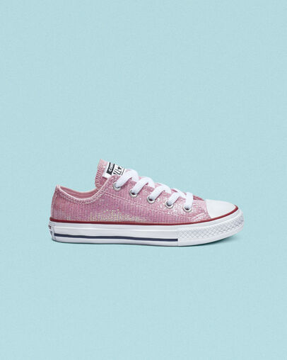 Chuck Taylor All Star Sparkle Low Top Pink Foam/Enamel Red/White