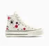 Chuck Taylor All Star Lift Platform Embroidered Flowers Egret/Red/Frozen Acai