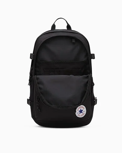 Straight Edge Backpack Black, Detail View