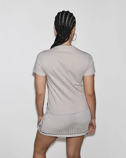 Echo Palms T-Shirt Classic Ecru, Detail View