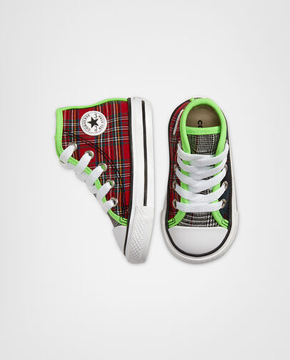 Paneled Plaid Chuck Taylor All Star Red/White/Black
