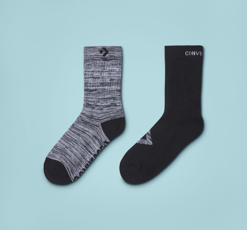 2-Pack Star Chevron Crew Socks Black