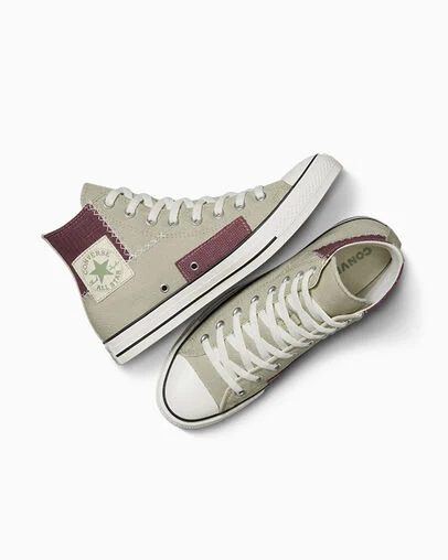 Chuck Taylor All Star Patchwork Pale Surplus/Trail Mixed, Angled View