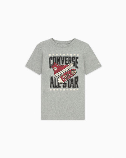 Retro Varsity T-Shirt Dark Grey Heather, Front View