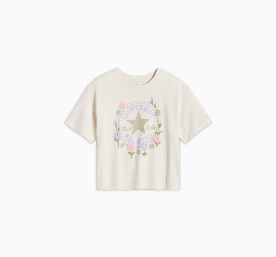 Joyful Florals Boxy T-Shirt Egret