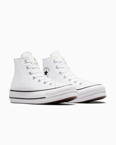 Chuck Taylor All Star Lift Platform Canvas White/Black/White, Top and Side View