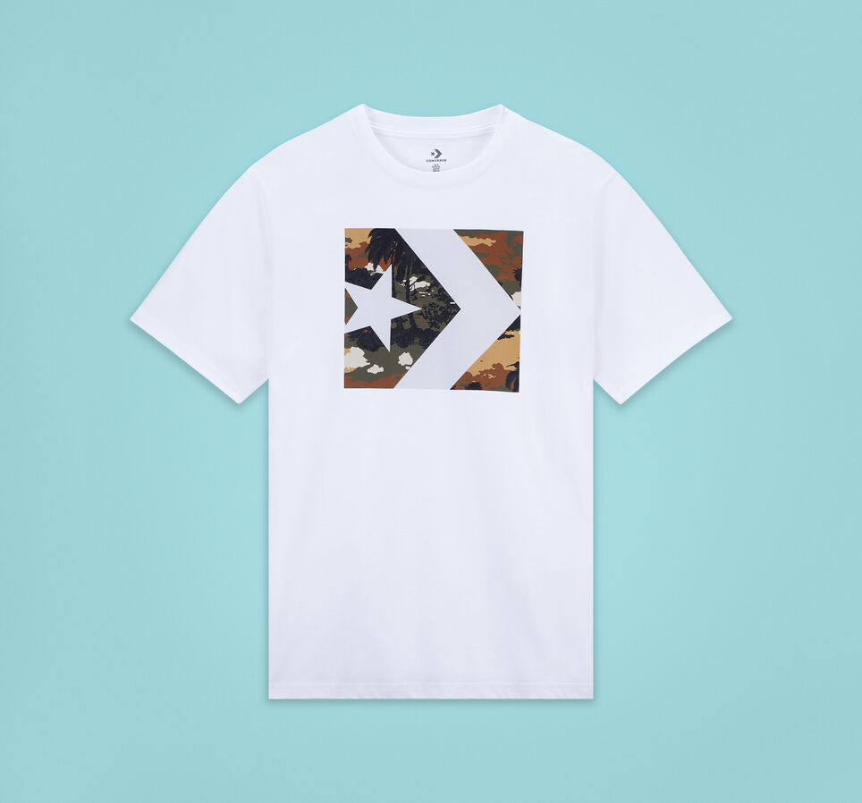 Star Chevron Camo Fill Boxy White