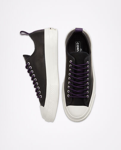 Fleece-Lined Leather Chuck 70 Black/Grand Purple/Egret