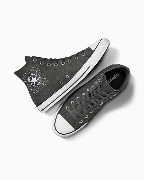 dark grey converse high tops