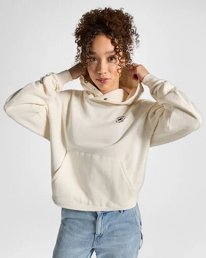 Polar Fleece Oversized Hoodie Converse Egret