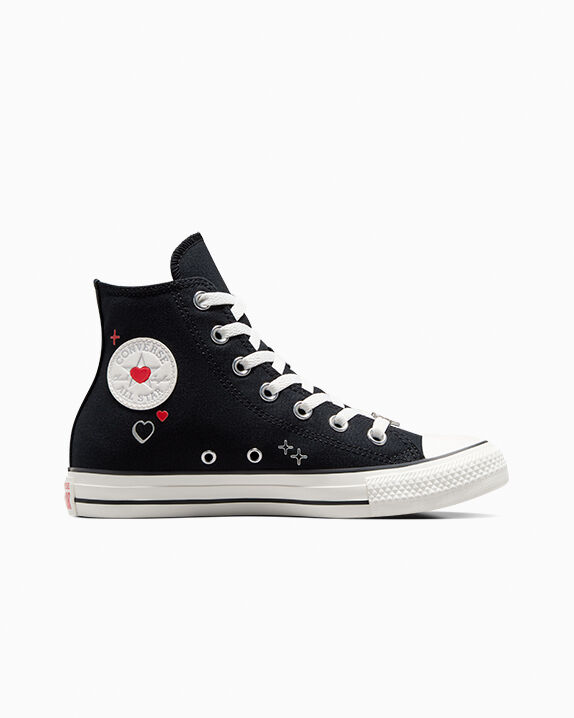 ladies black converse high tops