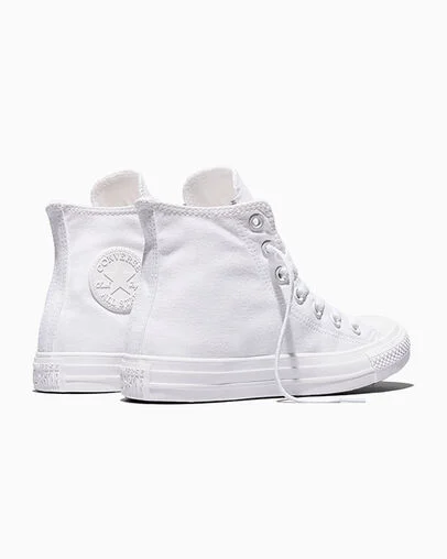 Chuck Taylor All Star Canvas White Monochrome, Heel View