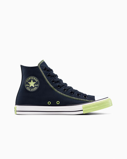 Chuck Taylor All Star Neon Pop Obsidian/Lime Latte/White, Outer Side View