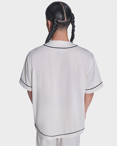 Converse Relaxed Baseball Jersey Converse Egret, Detail View
