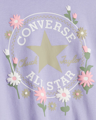 Joyful Florals Boxy T-Shirt Violet Heat, Full Body View