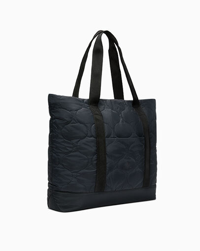 Quilted Tote Bag Converse Black, 3/4 View