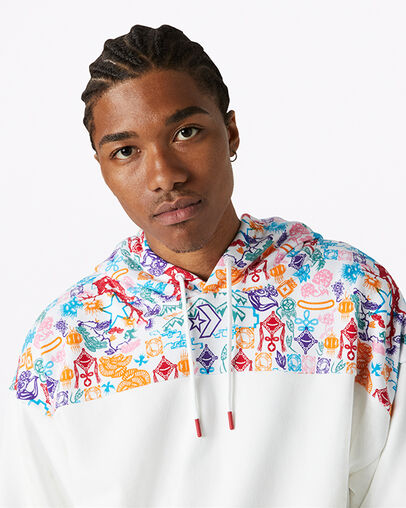 Chinese New Year French Terry Pullover White