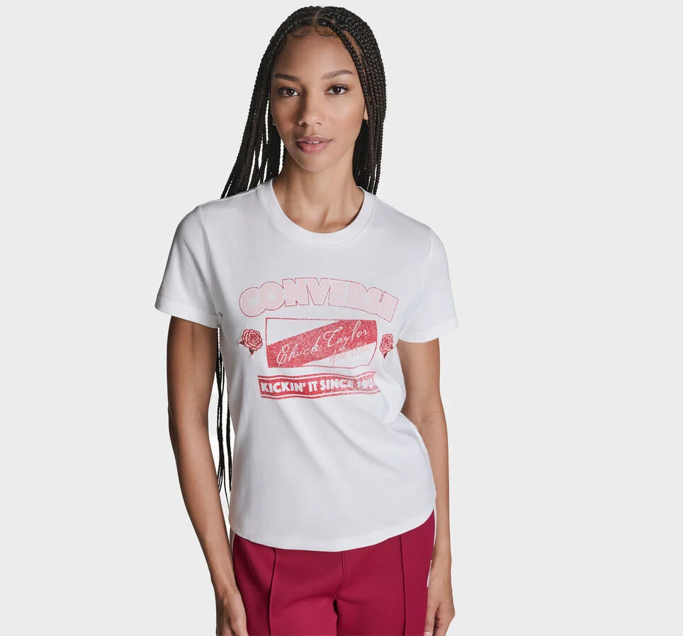 Retro Roses T-Shirt White