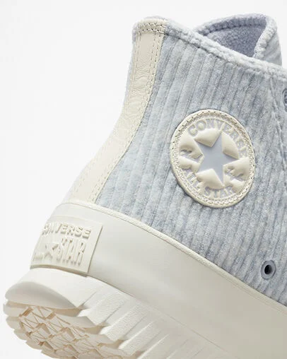 Chuck Taylor All Star Lugged 2.0 Velour Gravel/Egret/Egret, Detail Angle View