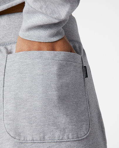 Essentials Lightweight Womens Shorts Light Grey Heather, Detail View
