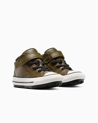 Chuck Taylor All Star Malden Street Boot Easy-On Surplus Olive/Vintage White, Top and Side View