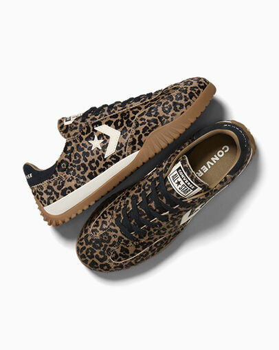Run Star Trainer Leopard Print Pony Hair Sand Dune/Black/Egret