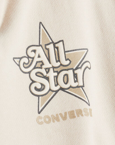 Long Sleeve Polo Dress Converse Natural Ivory, Full Body View