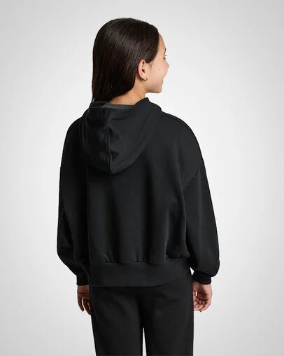 Relaxed Hoodie Black, Back View