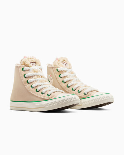 Chuck Taylor All Star Alpaca Miso Glaze/Green/Egret, Top and Side View