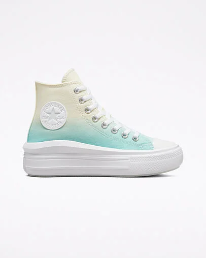 Chuck Taylor All Star Move Ombr&eacute; Platform Egret/Light Dew/White, Outer Side View