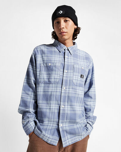 Plaid Shirt Thunder Daze Blue, Front View